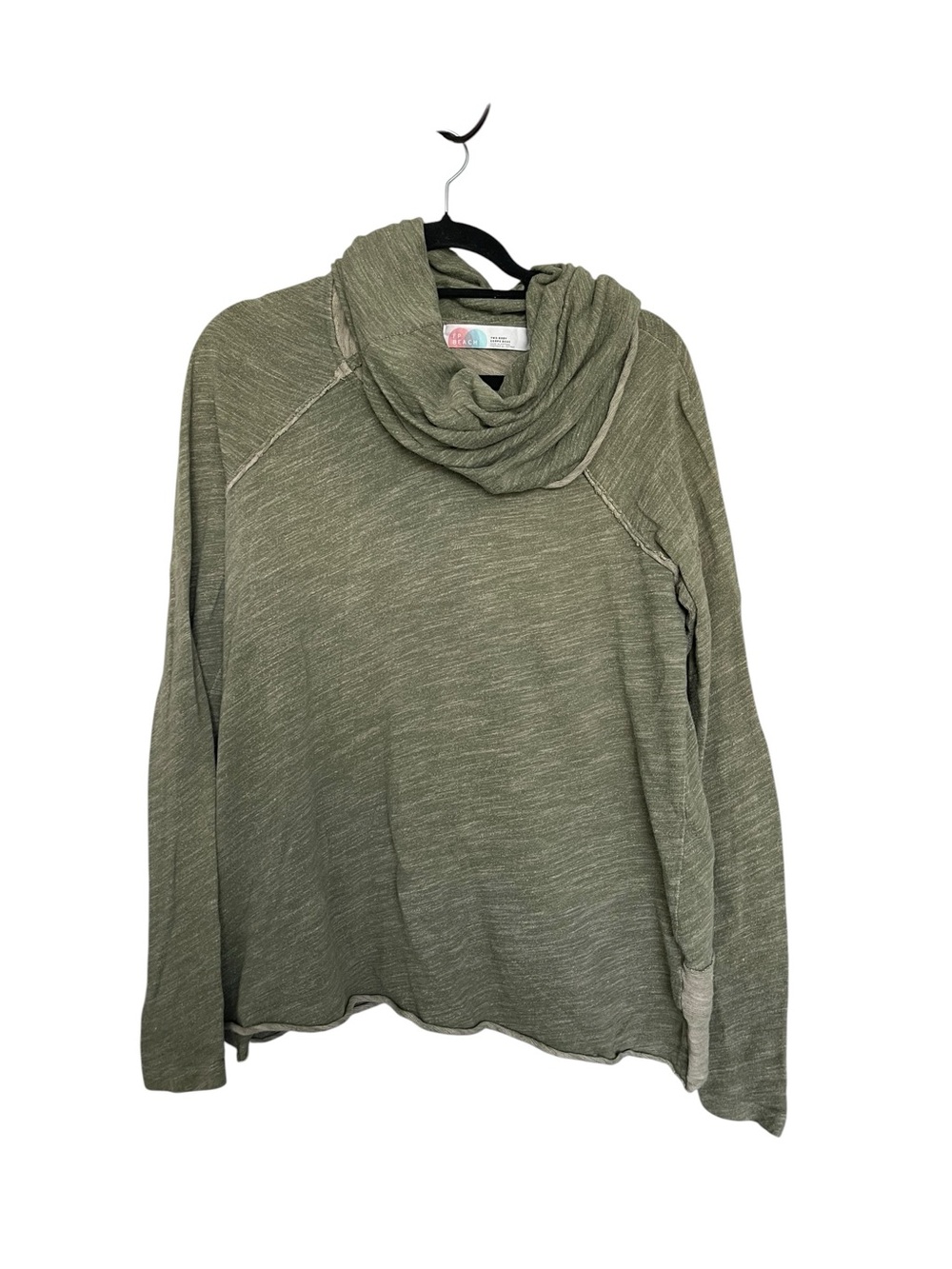 Free People Olive Green Cowl Neck Pullover